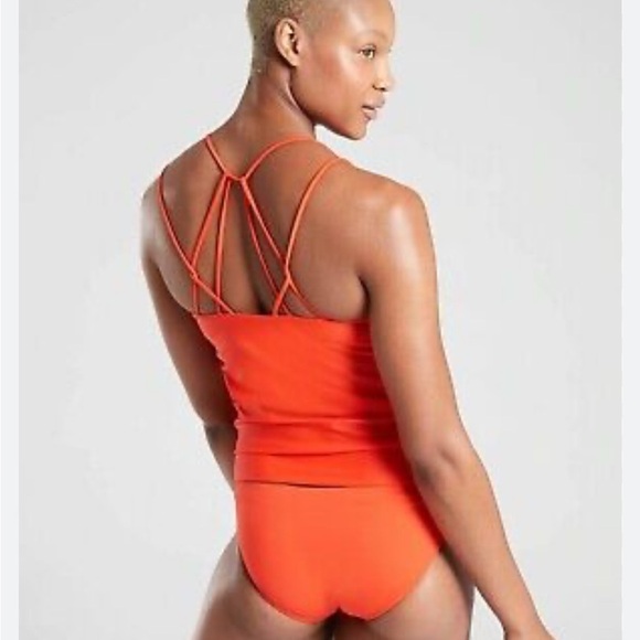 Athleta tankini top High Neck Maldives Swimsuit Top in Vermillion - Picture 9 of 9